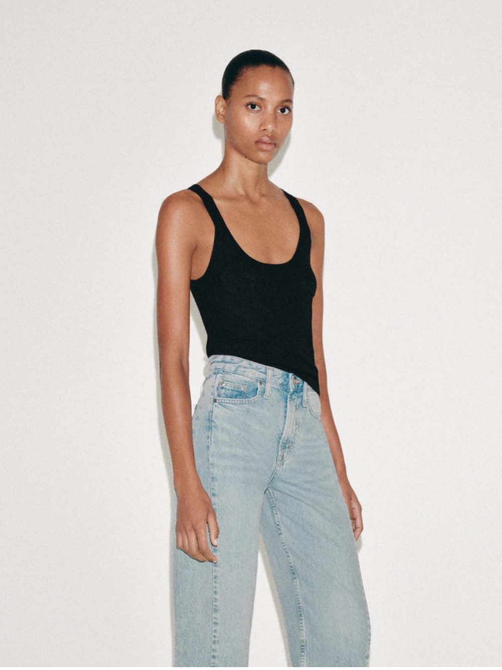 NWT Zara Woman’s Fine Knit Sleeveless Racerback Tank Top
